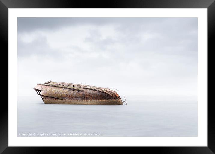 Ghosts of the Sea: Shipwrecked Secrets Framed Mounted Print by Stephen Young