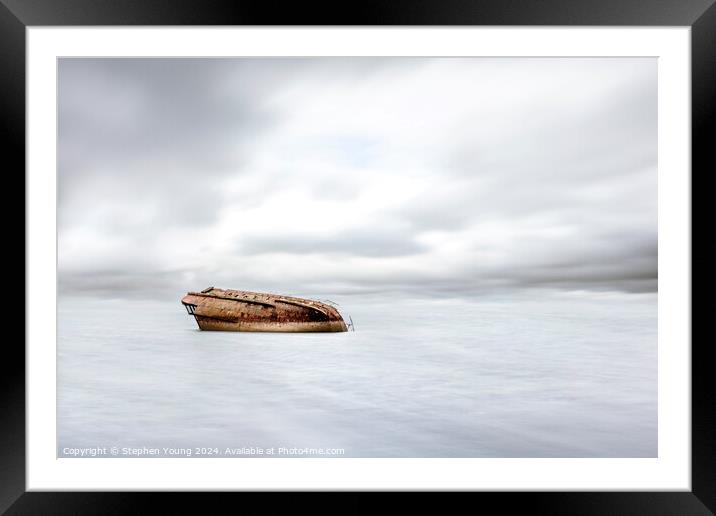 Ghosts of the Sea: Shipwrecked Secrets Framed Mounted Print by Stephen Young