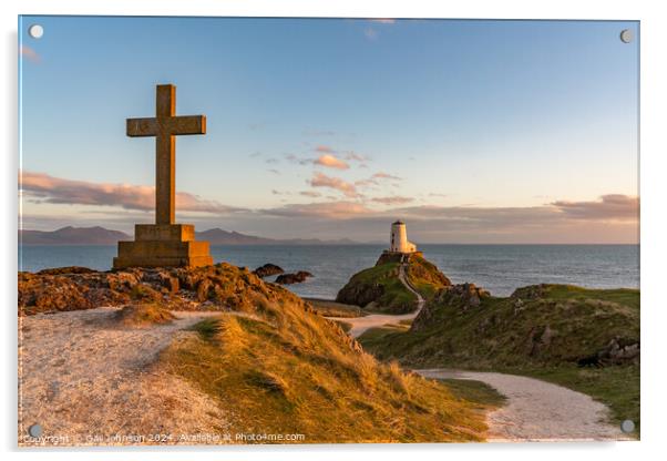Sunset on llandwyn Island Anglesey  Acrylic by Gail Johnson