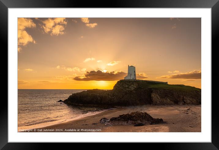 Sunset on llandwyn Island Anglesey  Framed Mounted Print by Gail Johnson