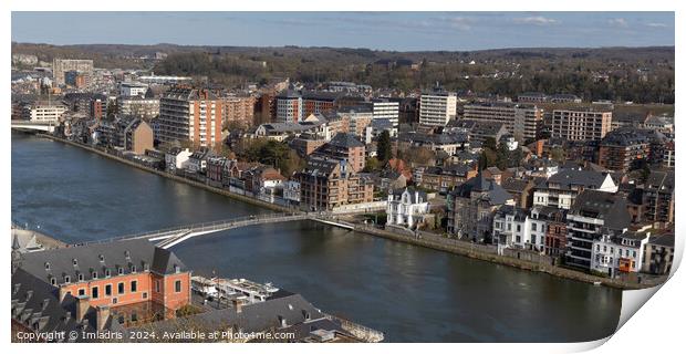 Cityscape View Jambes, Namur, Belgium Print by Imladris 