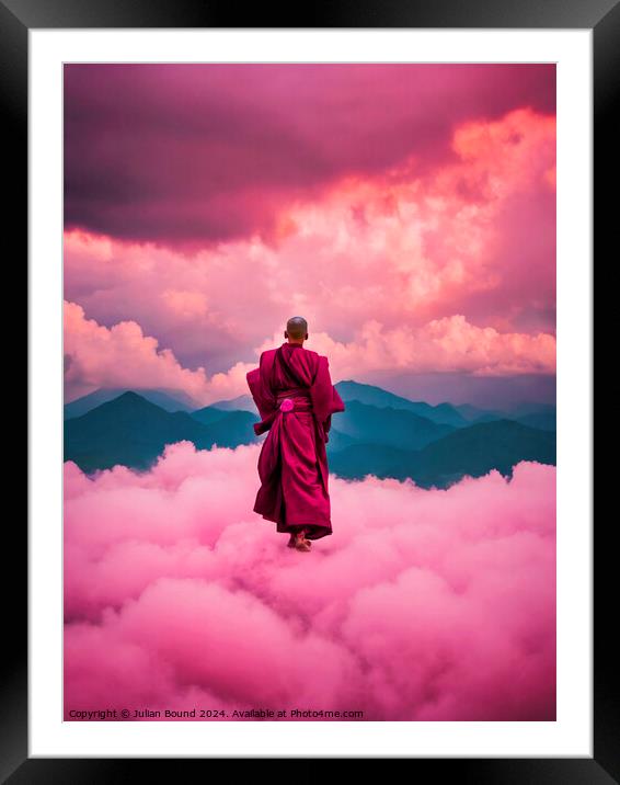 Alone in the Clouds Framed Mounted Print by Julian Bound