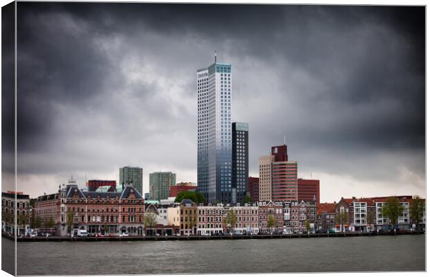 City of Rotterdam Skyline in Holland Canvas Print by Artur Bogacki