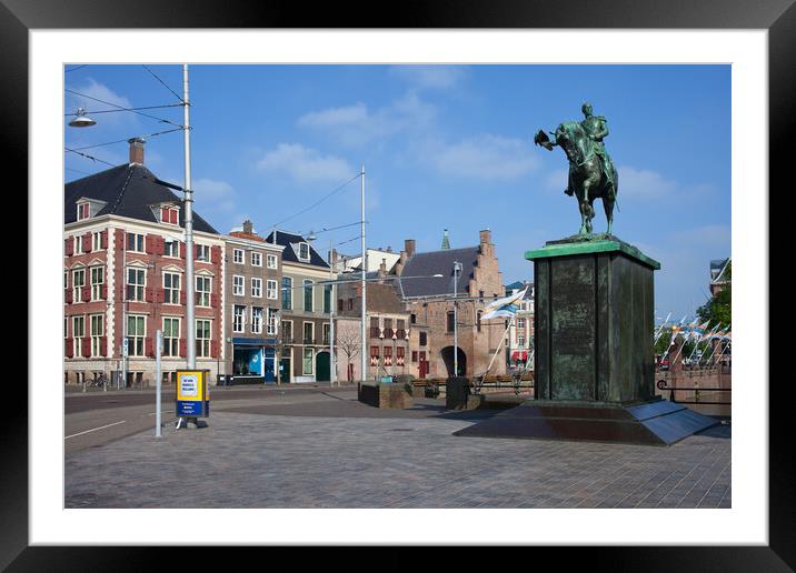 King William II Satue in The Hague Framed Mounted Print by Artur Bogacki