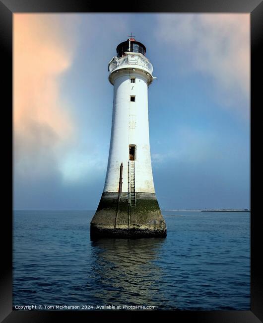 New Brighton Lighthouse Framed Print by Tom McPherson