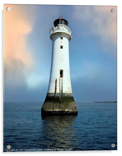 New Brighton Lighthouse Acrylic by Tom McPherson