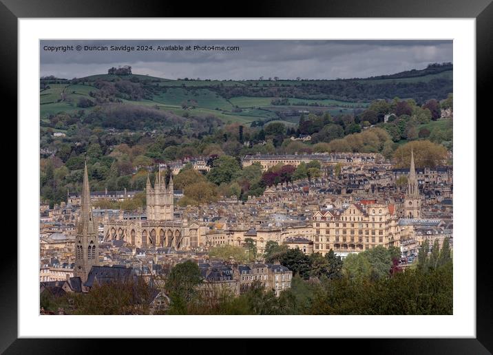 Spring cityscape of Bath Framed Mounted Print by Duncan Savidge