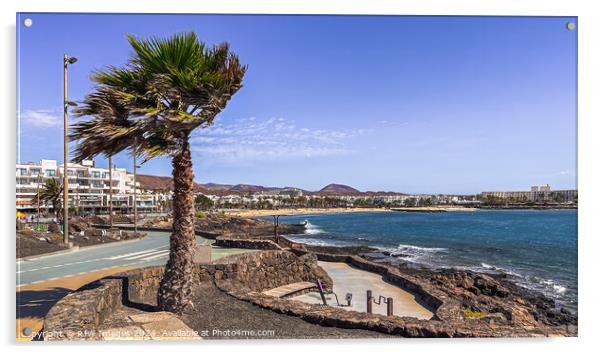 Costa Teguise Lanzarote Acrylic by RJW Images