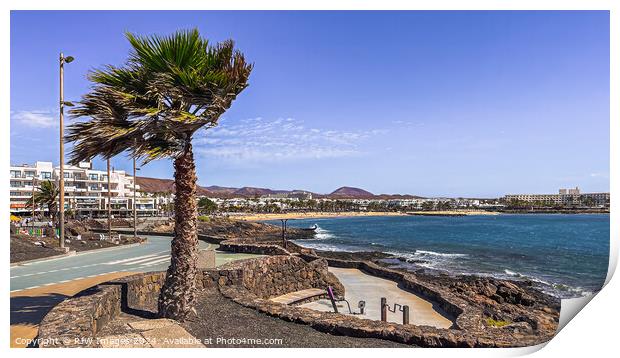 Costa Teguise Lanzarote Print by RJW Images