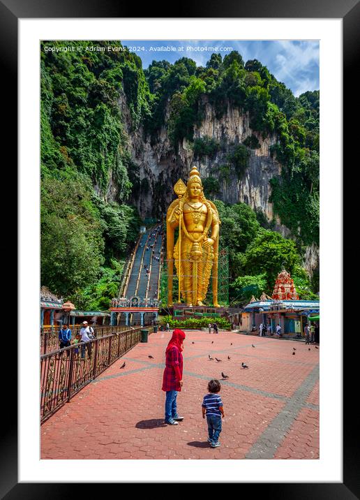 Murugan Statue KL Malaysia Framed Mounted Print by Adrian Evans