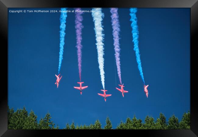 Red Arrows, Fast and Low! Framed Print by Tom McPherson