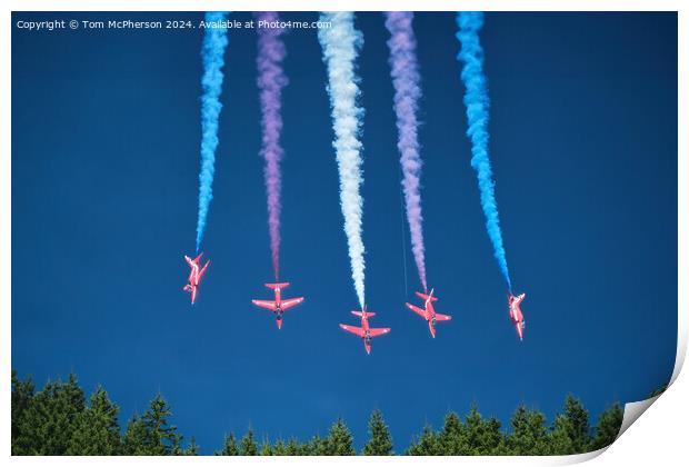 Red Arrows, Fast and Low! Print by Tom McPherson
