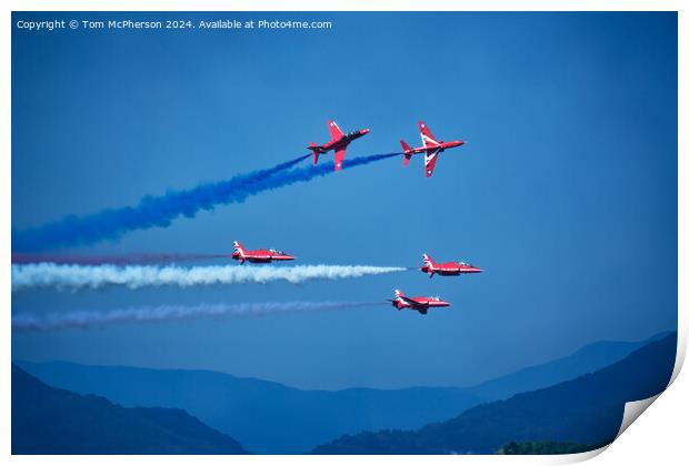 Red Arrows, Fast and Low! Print by Tom McPherson