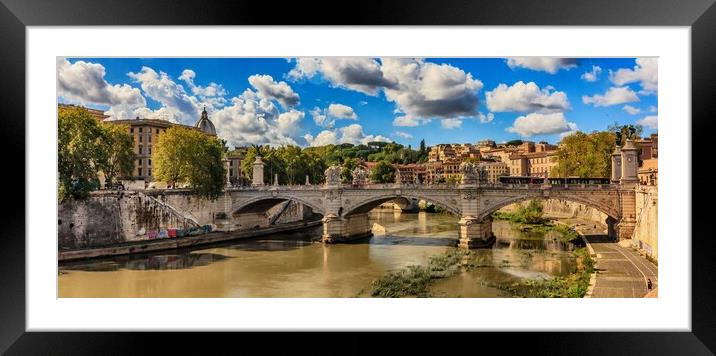 Ponte Vittorio Emanuele II, Rome, Italy Framed Mounted Print by Kevin Hellon