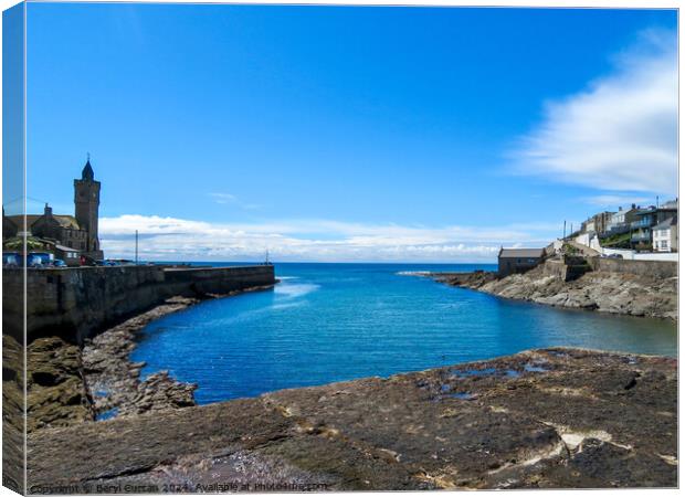 Porthleven Outer Harbour Canvas Print by Beryl Curran