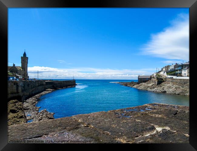 Porthleven Outer Harbour Framed Print by Beryl Curran