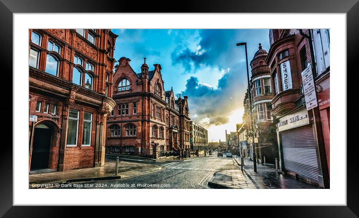 Library Street in Wigan Framed Mounted Print by Dark Blue Star