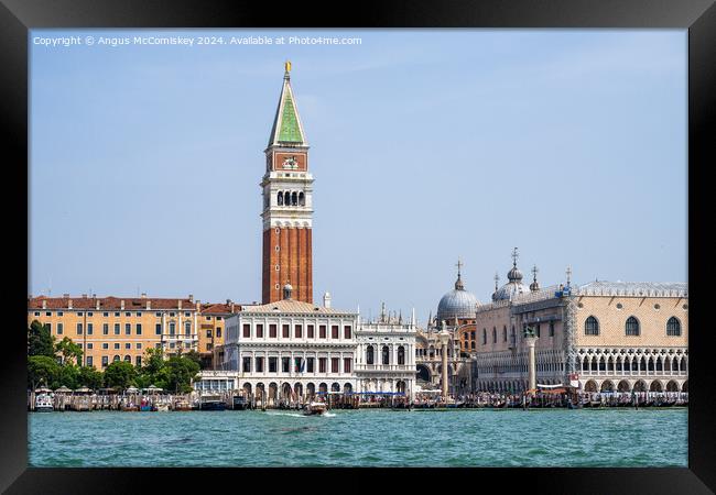 Campanile di San Marco and Palazzo Ducale, Venice Framed Print by Angus McComiskey