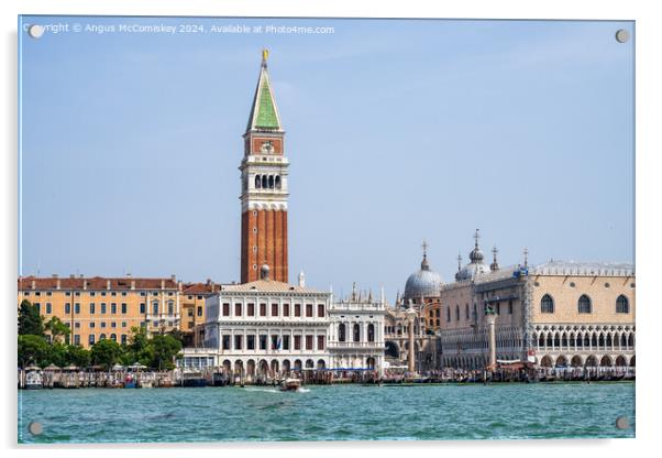Campanile di San Marco and Palazzo Ducale, Venice Acrylic by Angus McComiskey