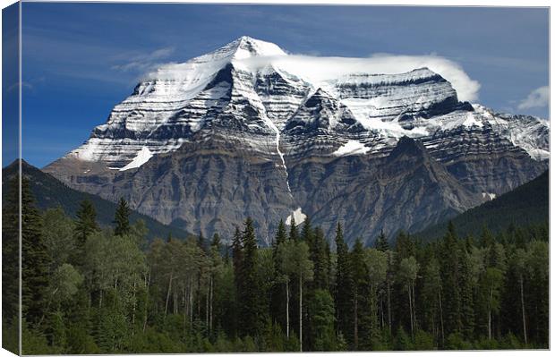 Mount Robson  British Columbia Canada Canvas Print by Elaine Manley