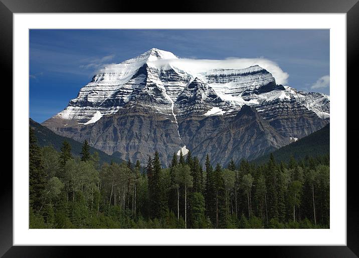 Mount Robson  British Columbia Canada Framed Mounted Print by Elaine Manley