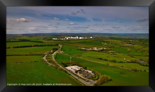 Rural Road Leading to RAF Menwith Hill Station Framed Print by Man And Life