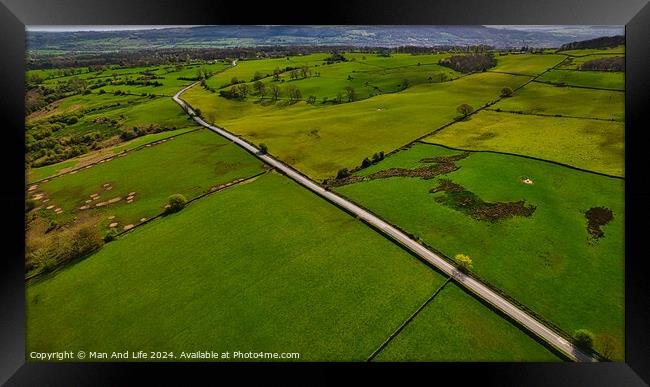 Verdant Rural Roadway in North Yorkshire Framed Print by Man And Life