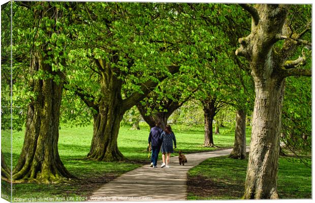 Stroll in the Park in Harrogate ,North Yorkshire Canvas Print by Man And Life