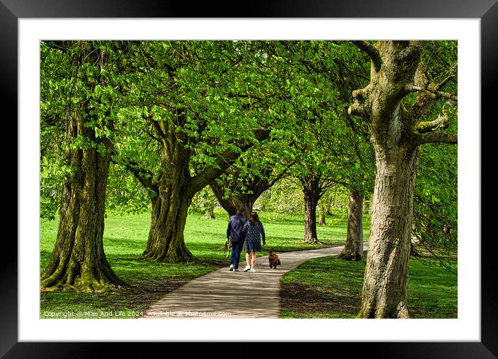 Stroll in the Park in Harrogate ,North Yorkshire Framed Mounted Print by Man And Life