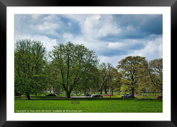 Serene Park Scene in Harrogate ,North Yorkshire Framed Mounted Print by Man And Life