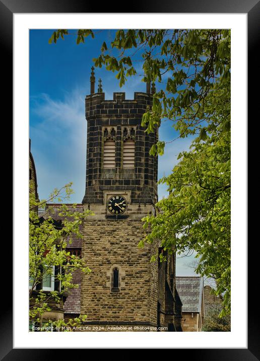 Timeless Church Tower Amidst Nature in Harrogate, North Yorkshire Framed Mounted Print by Man And Life