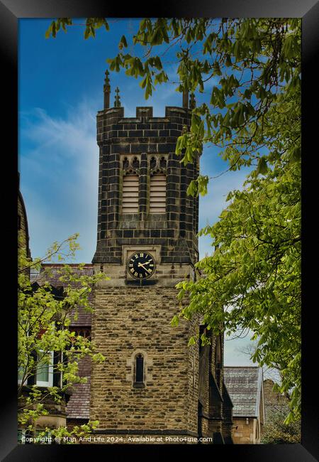 Timeless Church Tower Amidst Nature in Harrogate, North Yorkshire Framed Print by Man And Life