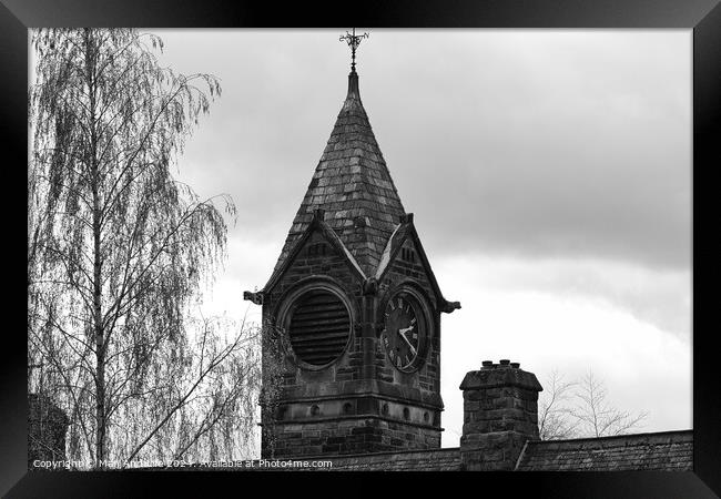 Vintage Church Steeple and Clock in Harrogate, North Yorkshire Framed Print by Man And Life