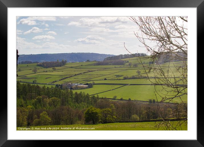 Verdant Countryside Landscape in North Yorkshire, England Framed Mounted Print by Man And Life