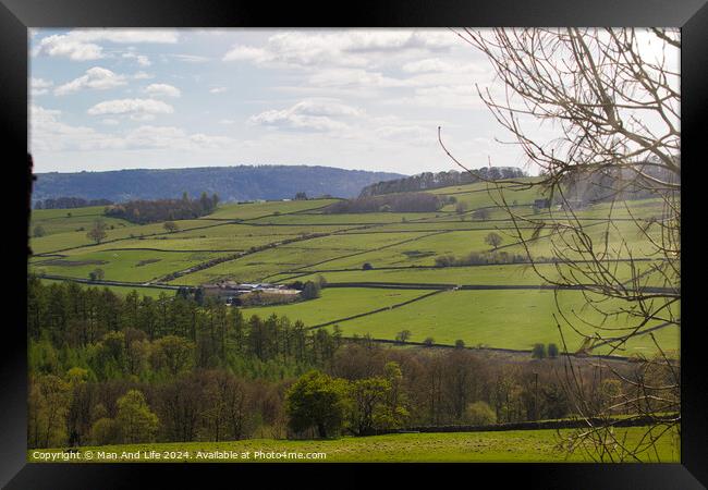 Verdant Countryside Landscape in North Yorkshire, England Framed Print by Man And Life