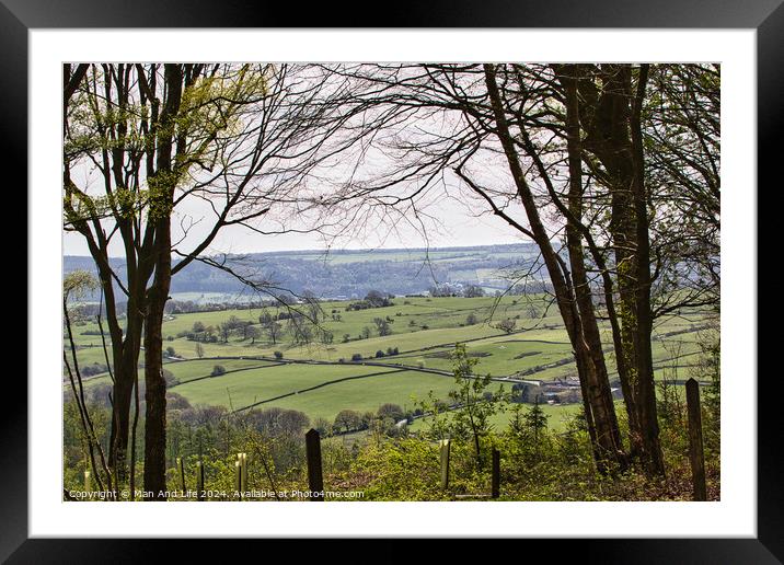 Green Countryside Vista Framed Mounted Print by Man And Life