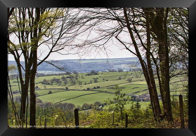 Green Countryside Vista Framed Print by Man And Life