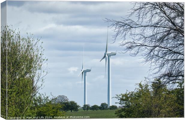 Renewable Energy Landscape Canvas Print by Man And Life