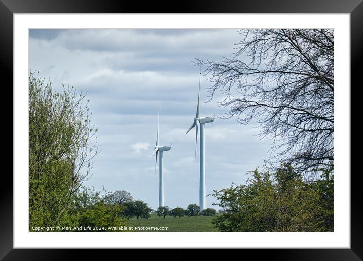 Renewable Energy Landscape Framed Mounted Print by Man And Life