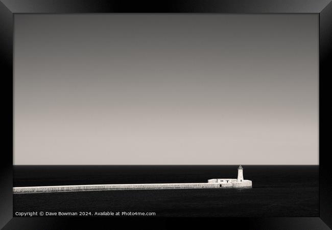 St Elmo Breakwater Framed Print by Dave Bowman