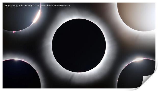 The 2024 Totality story Print by John Finney