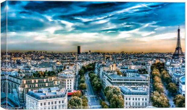 The Parisian Skyline Canvas Print by Dark Blue Star
