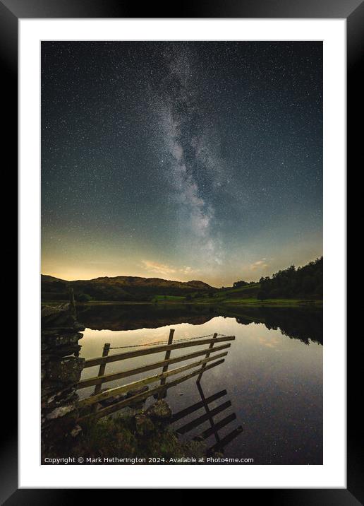 Watendlath Tarn Milky Way Framed Mounted Print by Mark Hetherington