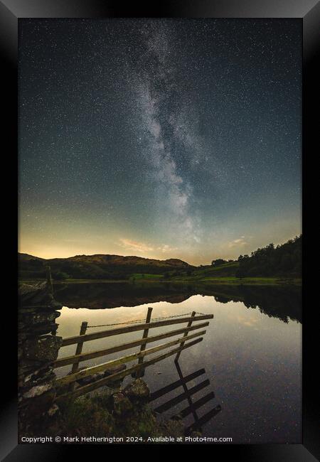 Watendlath Tarn Milky Way Framed Print by Mark Hetherington