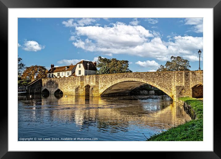 Spanning the Thames at Abingdon Framed Mounted Print by Ian Lewis