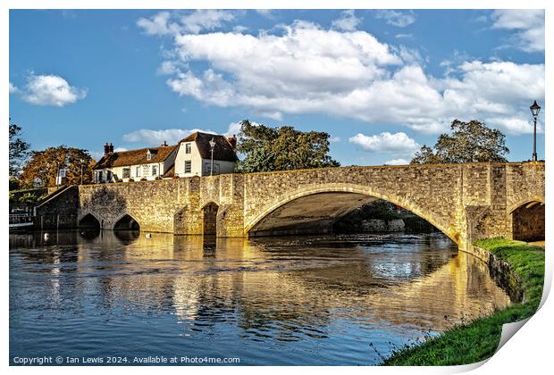 Spanning the Thames at Abingdon Print by Ian Lewis