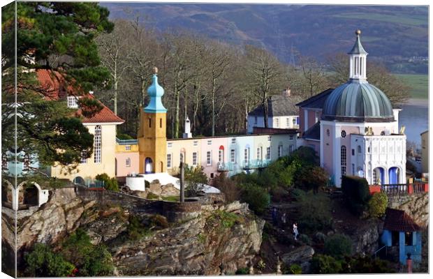 In The Village, Portmeirion 2 Canvas Print by Paul Boizot