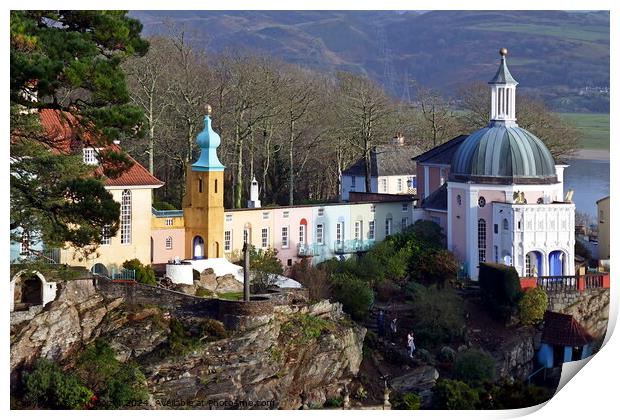 In The Village, Portmeirion 2 Print by Paul Boizot