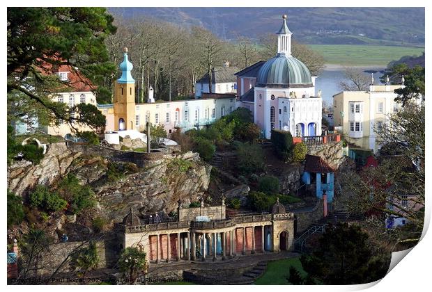In The Village, Portmeirion 1 Print by Paul Boizot
