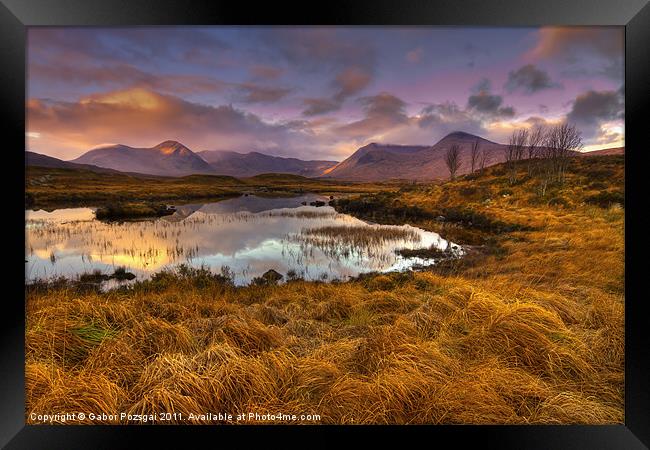 Rannoch Moor, Glencoe, Scotland Framed Print by Gabor Pozsgai